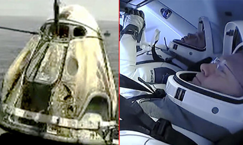 SpaceX’in uzaya gönderdiği astronotlar Dünya’ya geri döndü