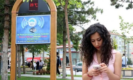 Kayseri'de ücretsiz internet hizmeti başladı